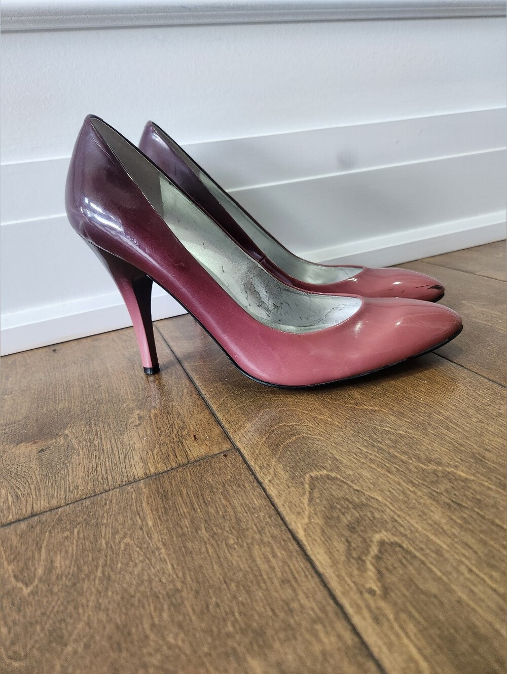 Guess by Marciano Two-Tone Pink Patent Pointed-Toe Heels